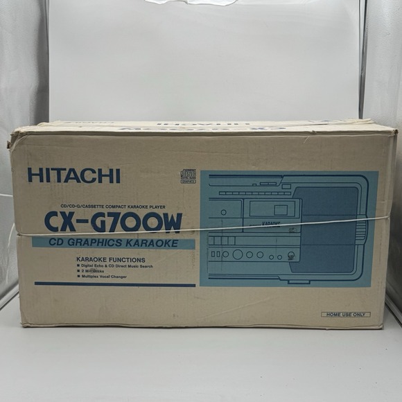 new old stockHitachi CX-G700W CD/CD-G/Cassette Compact Karaoke Player w/